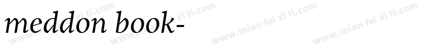 meddon book字体转换